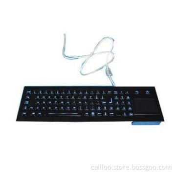 Explosionproof metal backlight keyboard with touchpad for c